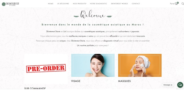 K-Beauty 판매 모로코 웹사이트