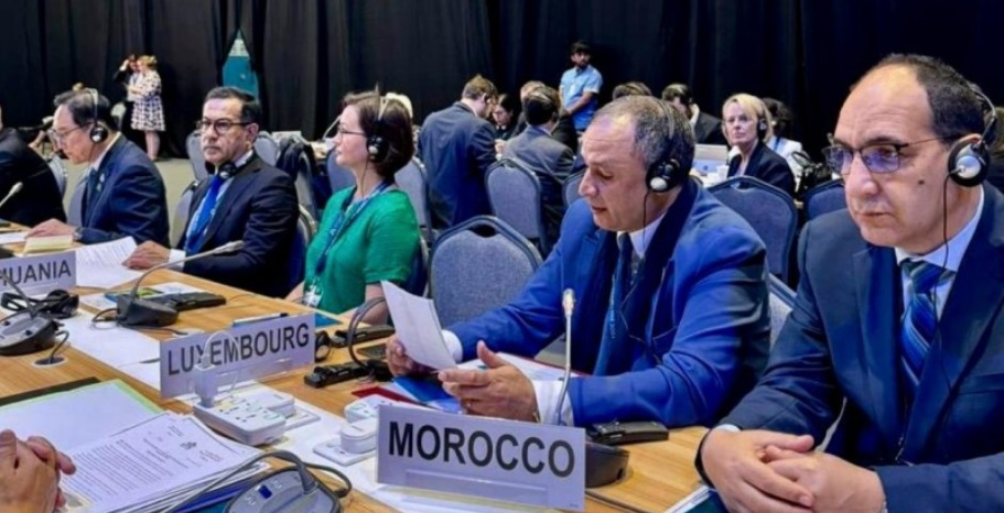 WTO 각료회에 참석한 모로코 장관 장면