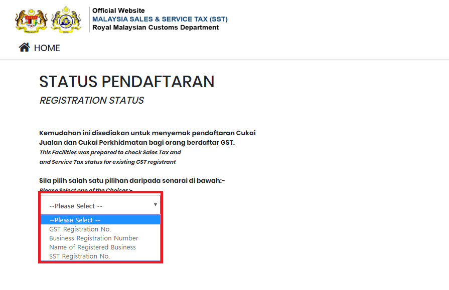 Sst registration status