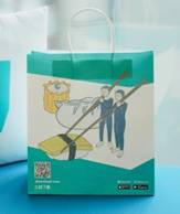 黃曉楓所設計的紙袋於3月16日至22日推出。（Deliveroo提供圖片）