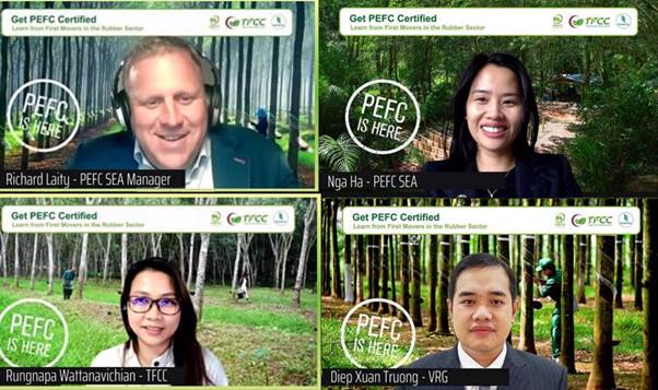 Hội thảo trực tuyến Quản lý bền vững rừng cao su và chuỗi hành trình sản phẩm.