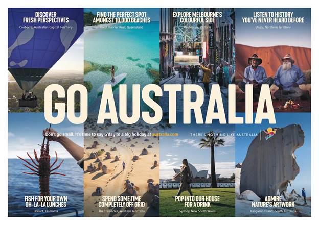 Tourism Australia says ‘Don’t Go Small. Go Australia’ in global campaign via CHEP Network