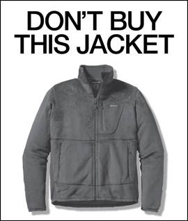 Image of a Patagonia’s “don’t buy this jacket” advertisement