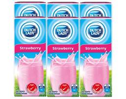 external_image Product image Dutch Lady Pure Farm Strawberry UHT Milk (6 x 200ml)