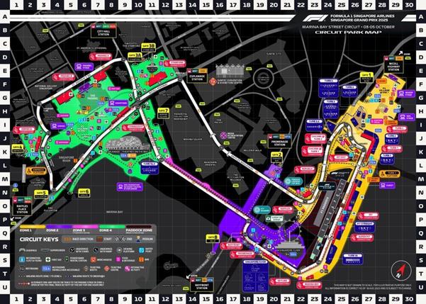 F1 2025 grand prix singapore season gpss circuit map