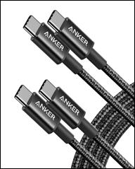 Amazon.com: Anker USB C to USB C Cable, Type-C 60W Fast Charging Cable (6  FT, 2Pack) for iPhone 17 Series, iPad mini 6 and More (Black) : Electronics