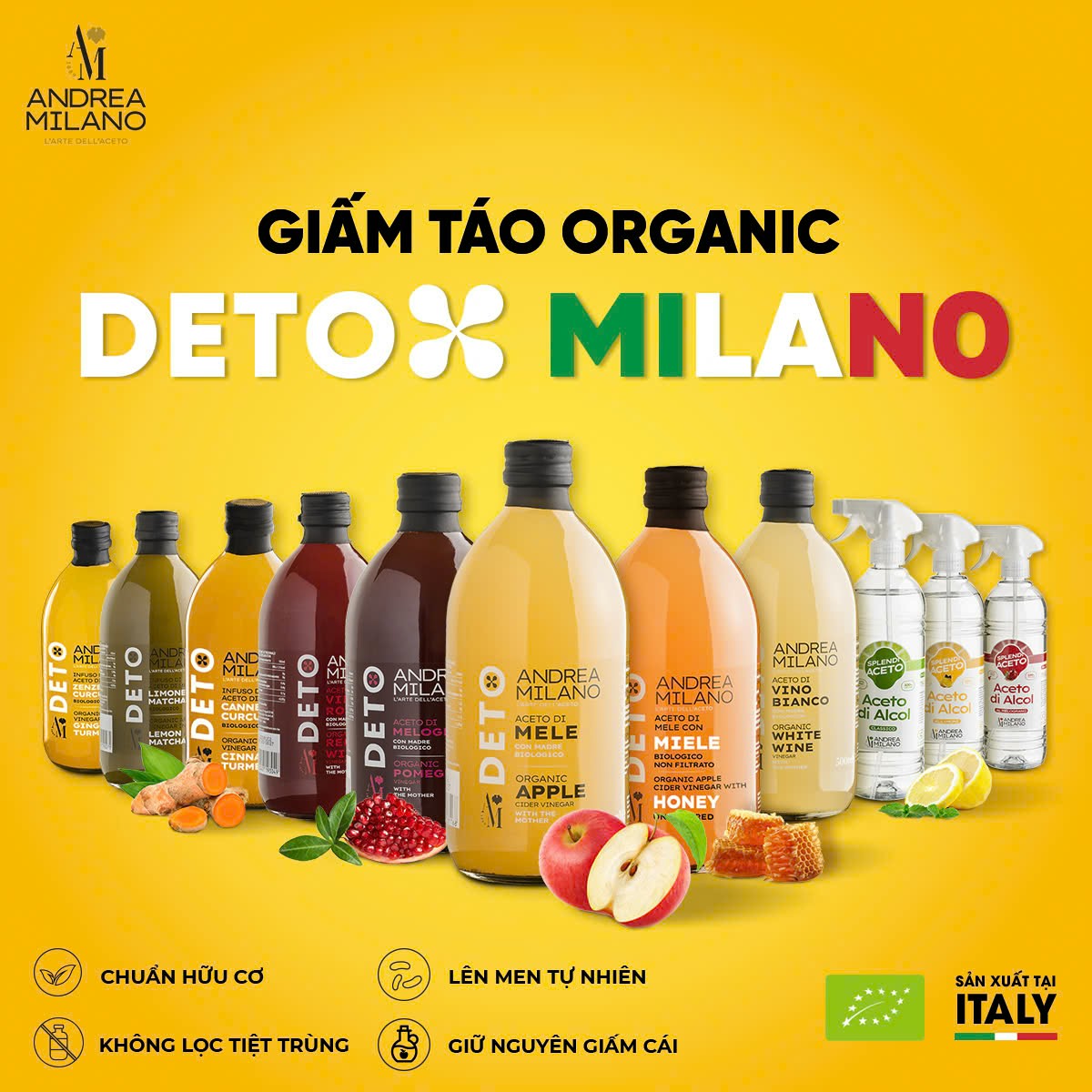 Giấm Detox hữu cơ ORGANIC LIFE Milan 500ml- 1L có chứa giấm cái của Ý - Lazada | Lazada