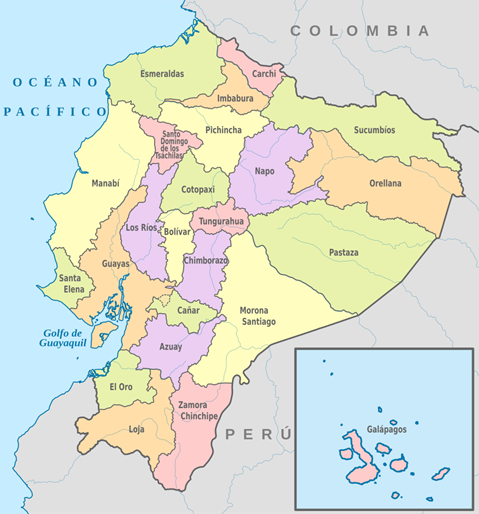 File:Ecuador, administrative divisions - es - colored.svg