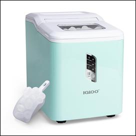 Amazon.com: Igloo Automatic Ice Maker, Self-Cleaning, Countertop Size, 26 lbs in 24 Hours, 9 Large or Small Ice Cubes in 7 Minutes, LED Control Panel, Scoop Included, Great for Water Bottles, Mixed